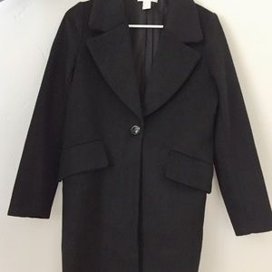 H&M long black coat